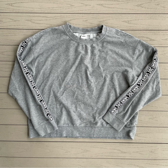 Vans Tops - Vans Gray Checkered Crewneck Sweatshirt L